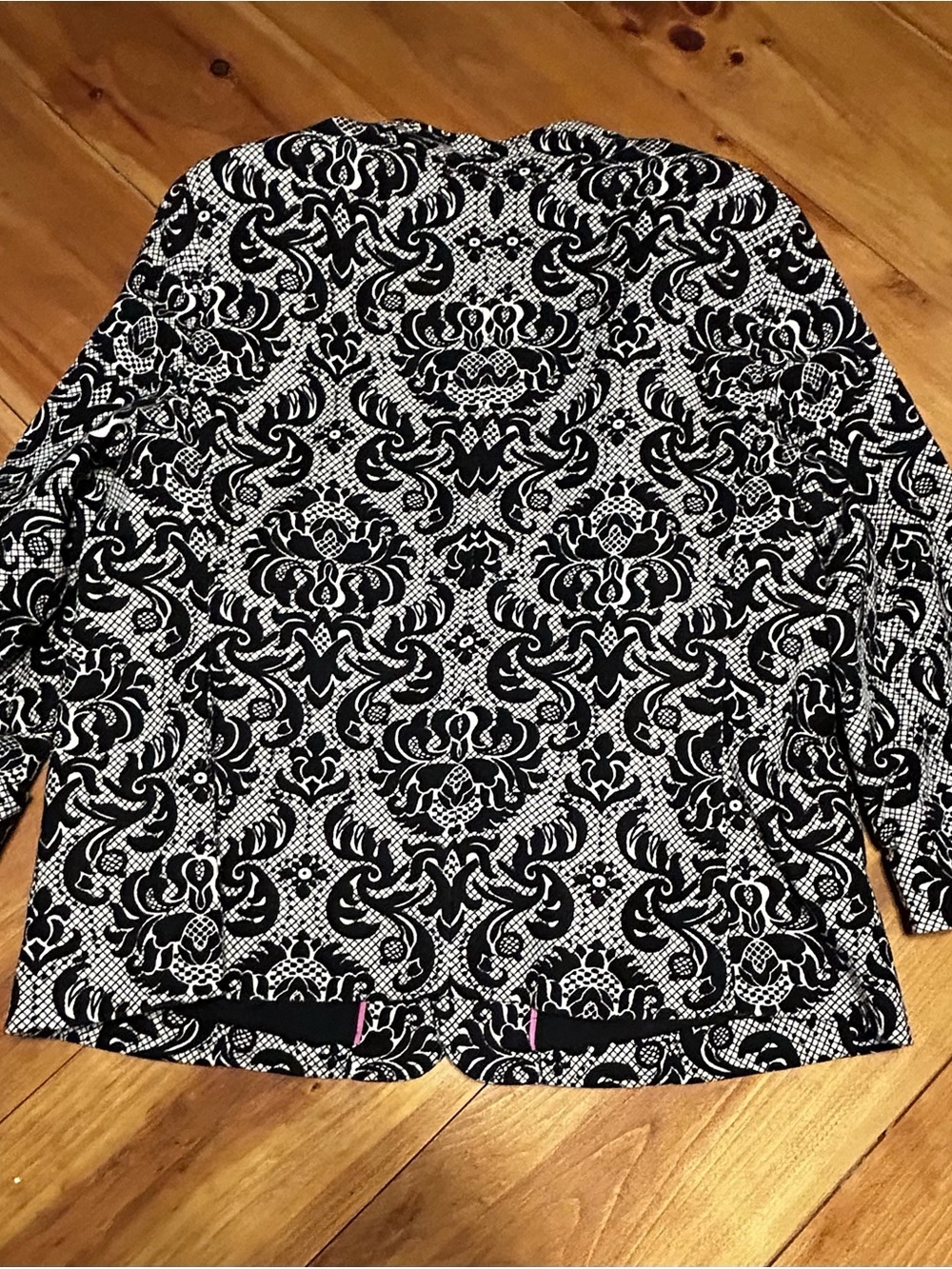 Talbots Black & White Printed Women's Blazer Jacket - Picture 13 of 13